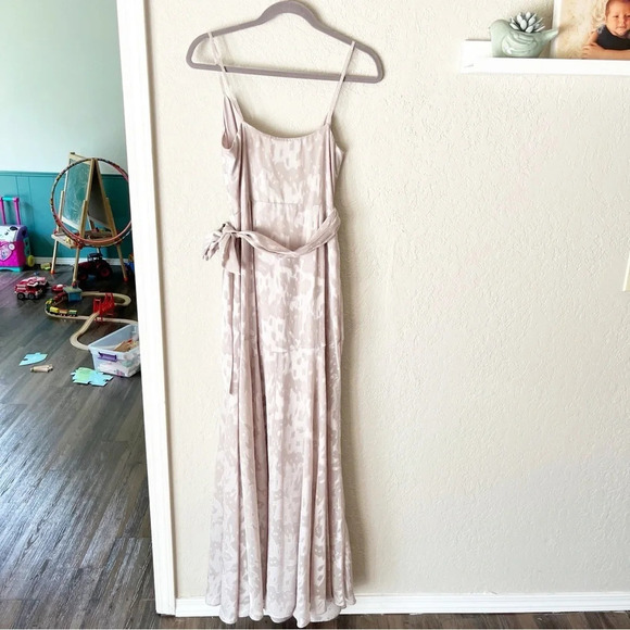 ANTHROPOLOGIE BHLDN Hutch Alden Wrap Maxi Dress Gown in Dove Grey S - Picture 3 of 13